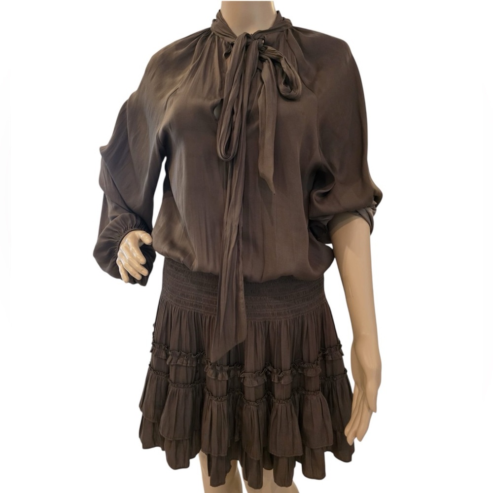 Mustard Seed Long Sleeve Brown Dress